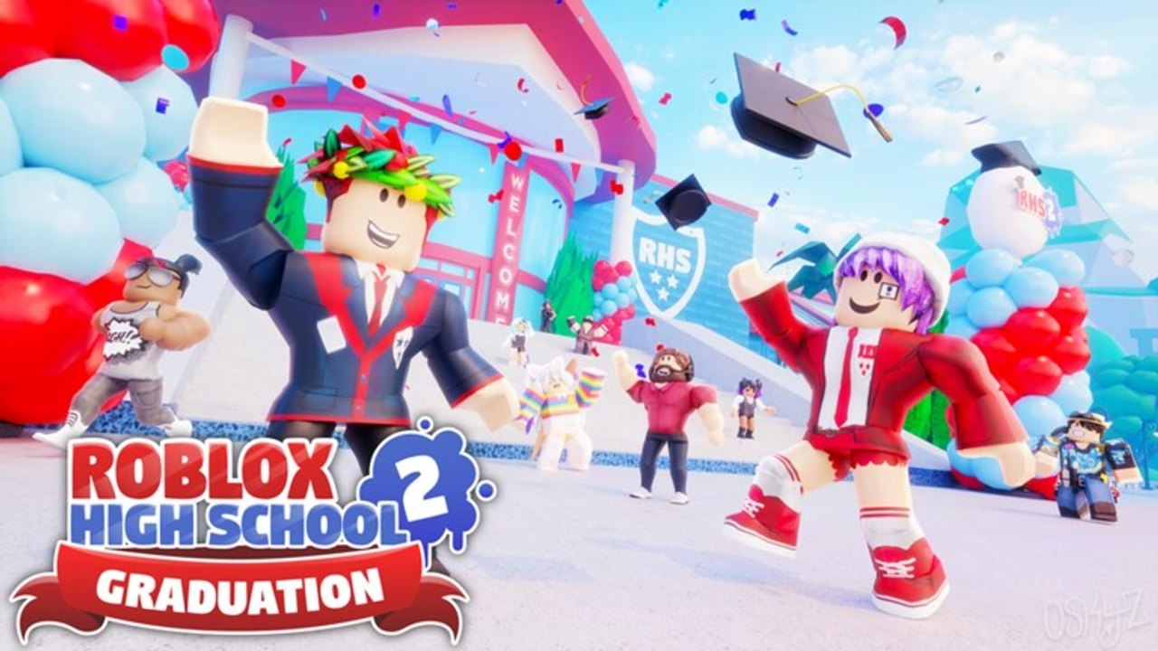 Miniature Roblox High School 2 montrant des élèves sur le campus de Starcadia Bay